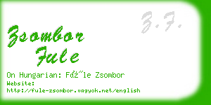 zsombor fule business card